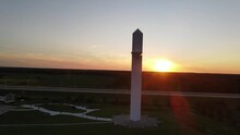 Sunset Of The Cross At The Crossroads In Effingham, Illinois.