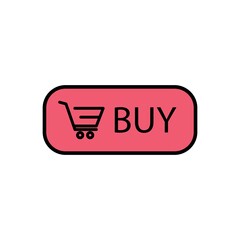 Sticker - Buy Now Icon Color Design Vector Template Illustration