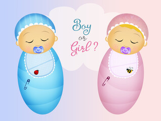 Sticker - will the girl or the boy be born?