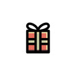 © récolabora - Gift Icon Filled Outline Holiday Illustration Logo Vector