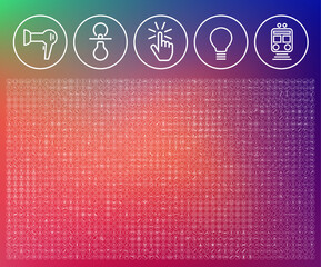 Wall Mural - set of 1500 high quality universal icons . isolated vector elements