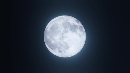 moon with changing phases, detailed surface and lunar craters with seas in the dark night sky - full