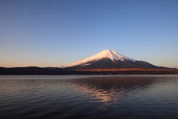 Poster - 夜明けの富士山と山中湖