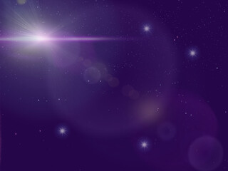 Wall Mural - universe starry sky flares bright planet cosmic blue starry sky galaxy space background template