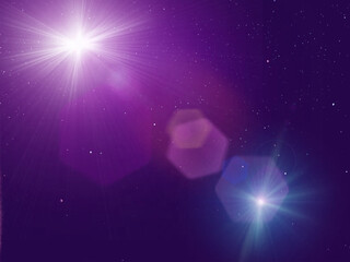 Wall Mural - universe starry sky flares bright planet cosmic blue starry sky galaxy space background template