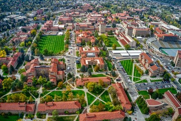 Canvas Print - Aerial View of the University of Colorado in Boulder