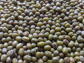 Wall Mural - Green gram or mung beans, bokeh style photography