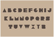 chocolate color alphabet capital A to Z letter logo design
