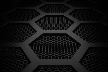 Wall Mural - abstract background of hexagon. 3d rendering.