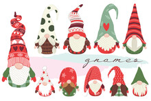Cute Little Christmas Gnome Collections Set