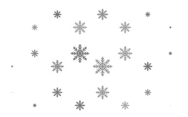 Canvas Print - Light Silver, Gray vector texture with colored snowflakes.