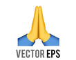 vector two hands placed together thank you or pray emoji icon