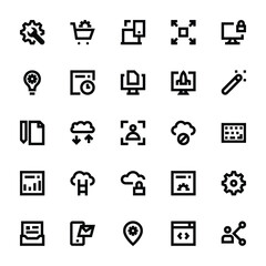 Canvas Print - 
Web Design and Development Vector Icons 1
