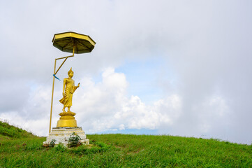 Buddha on hill at Doi Suan Ya Luang, Phatong district, Nan province, Thailand