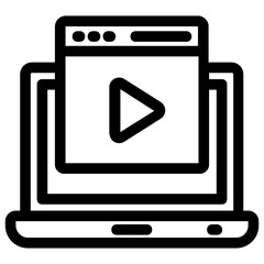 Canvas Print - 
Web page with video and player, video marketing
