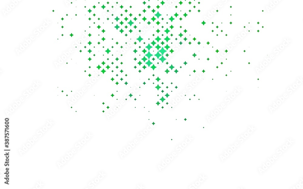 Light Green vector texture with beautiful stars.