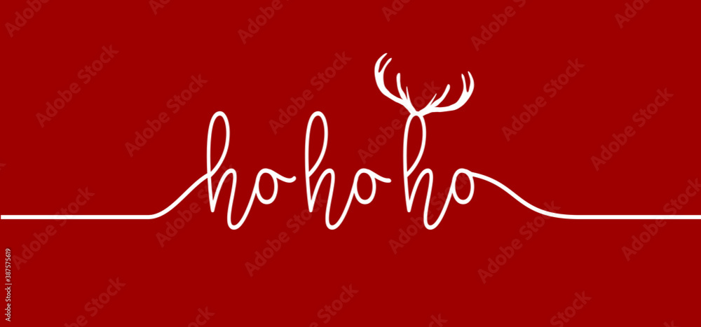 Saying ho ho ho, Merry Christmas text. Hohoho pattern, Santa Claus, Christmas, xmas design. New Year concept. HoHoHo. Santa suit with belt and buckle. Belly - obrazy, fototapety, plakaty 