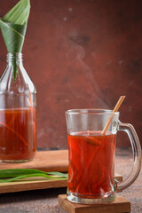 Jamu traditional medicine and herbal drink in indonesia prevalent in java.made from natural materials,such as parts of plants such as root,leaf,flower and etc.