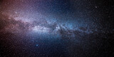Fototapeta Tęcza - Die Milchstraße strahlt in dunkler Nacht vor Millionen von Sternen in vielen Farben