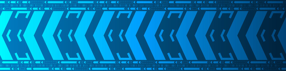 Sticker - Abstract blue speed pattern digital background, technology arrow movement design