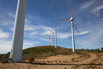 A wind turbine a device that converts the wind's kinetic energy into electrical energy