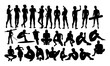 © Stanislaus Horus - Naked men black silhouettes. Big set 1