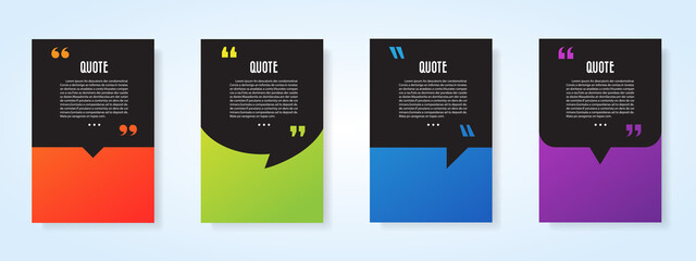 Wall Mural - Quote speech bubble blank templates set.