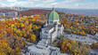 Montreal Oratoire St-Joseph with autumn colourful threes