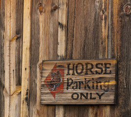 Horse Parking sign