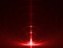 Holy Esoteric Background Texture In Red, White And Black. Abstract Sacred Light Alien Object.