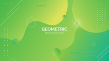 Gradient Green Blue Abstract Geometric Background