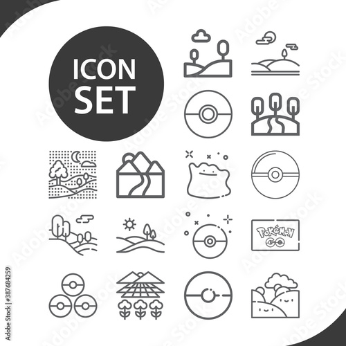 Fotomural Simple set of plains related lineal icons.
