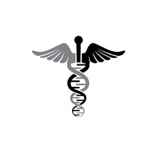 Canvas Print - dna hermes logo designs simple modern for medical logo