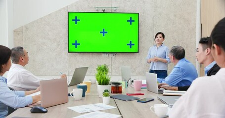 Wall Mural - Corporate team business meeting