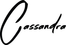 Cassandra.-Female Name Modern Brush Calligraphy Cursive Text On White Background
