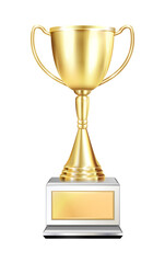 Wall Mural - realistic golden cup composition