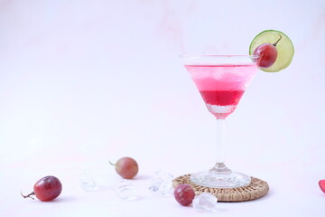 Poster - cocktail with cherry