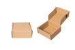 © mdbildes - Wet of two brown cardboard boxes on white background