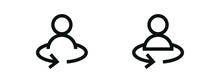 Refresh, User Rotate Icon, Person Rotation Symbol