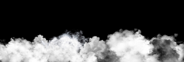 Wall Mural - white clouds or smoke on black