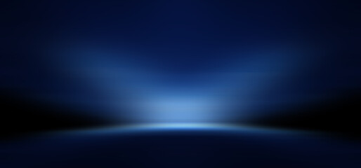 Wall Mural - modern minimalistic, futuristic studio background. dark background with lines and spotlights, neon l