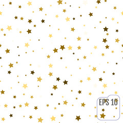 Wall Mural - Seamless pattern with gold stars