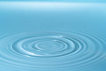 Wall Mural - drop of water drop to the surface. waves on the surface of the water from a collision