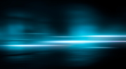 Wall Mural - light effect, blurred background. wet asphalt, night view of the city, neon reflections on the concr
