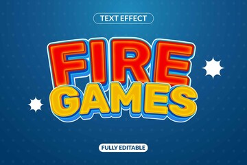 Wall Mural - Editable Text Effect Fire Game Style Effect appearance