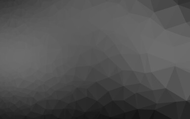 Dark Silver, Gray vector polygonal background.