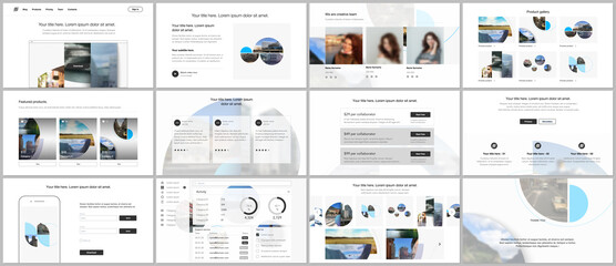 Wall Mural - presentation design vector templates, multipurpose template for presentation slide, flyer, brochure 
