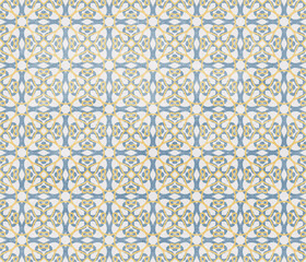 Naklejka na meble ornate seamless pattern.Morocco, Indian, Arabic, Turkish motifs . Azulejo. Lisbon, Portuguese or Spanish retro tiles mosaic, Mediterranean design.patchwork.