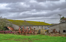 Old Farmyard And Agricultural Equipment In Rural Norfolk