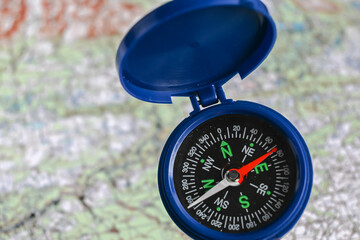 Compass and map.